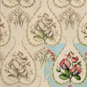Design for Textile or Wallpaper with flowers Design for Textile or Wallpaper with flowers