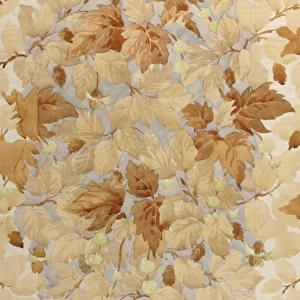 Design for Wallpaper with autumn leaves