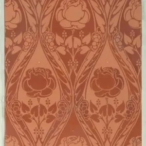 Design for Wallpaper with orange flowers Design for Wallpaper with orange flowers