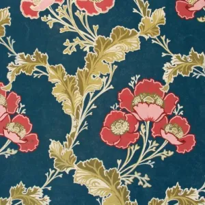 Design for Wallpaper in red, blue and brown