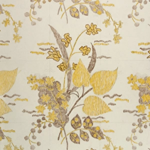 Design for Woven Textile in yellow and grey