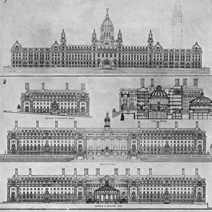 Designs for London County Council Hall, 1908