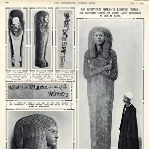 The despoiled coffins of Meryet-Amun at Deir el Bahri, 1929