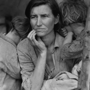 Destitute pea pickers in California. Mother of seven childre