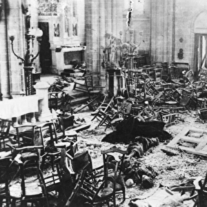 Devastation during bombing, Ostend, Belgium, WW1
