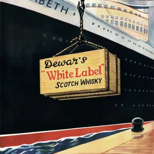 Dewars White Label Whisky shipping ad