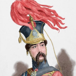 Diego de Leon, Count of Belascoain (1807-1841). Colored engr