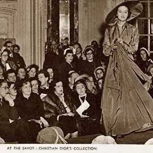 Dior fashion show at the Savoy, 1950