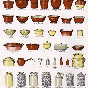 Dishes, Pans, Funnels, Bottles, Jars, Barrels, Plate 60