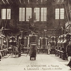 Distilling Benedictine at Fecamp, France