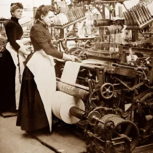 A Dobbie Loom, linen production, Victorian period