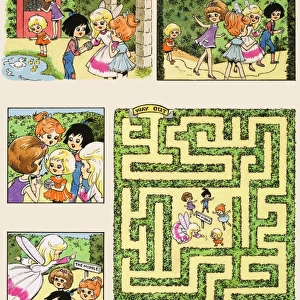 The Dolly Girls and a maze