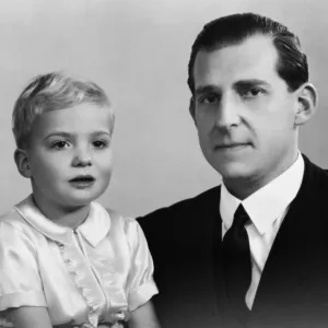 Don Juan de Borbon with his son, later King Juan Carlos I