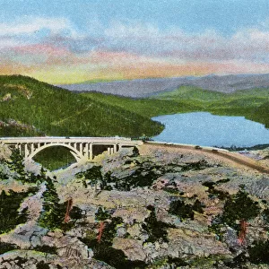 Donner memorial Bridge, Donner Lake, California, USA