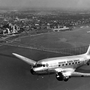 Douglas DC-3 of Canadian Colonial Airways over George W