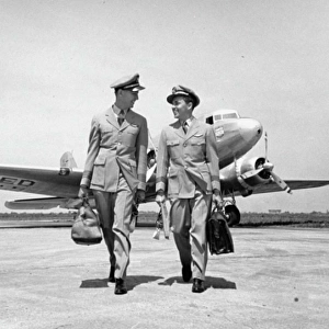 Douglas DC-3 of United with pilot and co-pilot, 1938