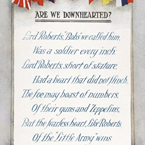 Are We Downhearted? WWI postcard