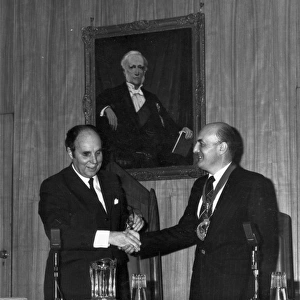 Dr George Steedman Hislop (left) RAeS President 1973-1974