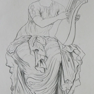 Drawing of Erato, Muse of Song and Poetry