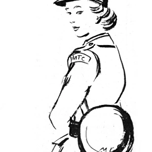 Drawing of an MTC member, Britannia and Eve, 1940
