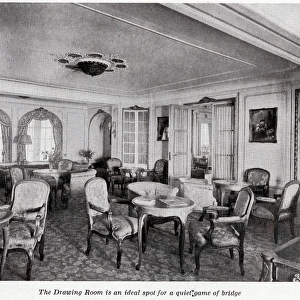 Drawing room on cruise liner, Empress of Australia