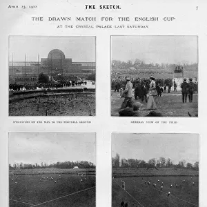 Drawn match for the English cup, football 1902