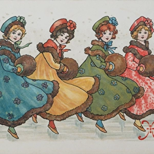 Four Well Dressed Girls by Florence Hardy