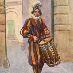 Drummer of the Swiss Guard - Vatican City, Rome, Italy