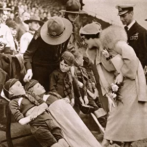Duchess of York talking to Crippled Cubs - Edinburgh