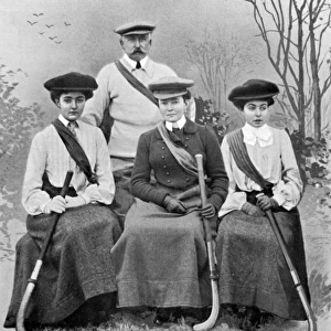 The Duke of Connaught and family as hockey players