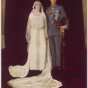Le duc et la duchesse de York dans leur jour de mariage. Le duc et la duchesse de York dans leur jour de mariage.