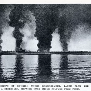 Dunkirk under bombardment, 1940