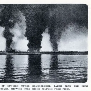 Dunkirk under bombardment, 1940