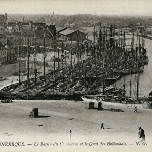 Dunkirk, France - Bassin du Commerce and the Dutch Quay