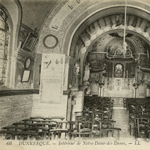 Dunkirk, France - interior of Notre Dame des Dunes Church