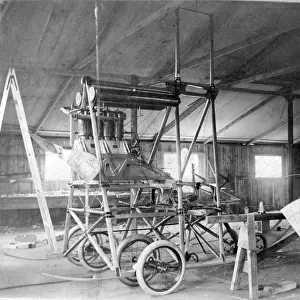 Dunne D6 in the shed of W E Gibson minus wings circa 1911
