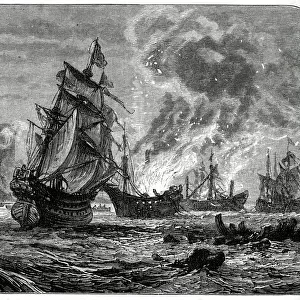 Dutch Admiral Michiel de Ruyters attack on the fortress, Upnor Castle