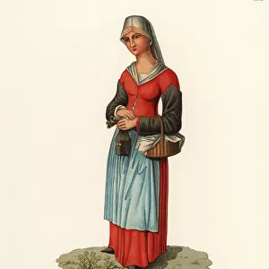 Dutch peasant woman, late 15th century