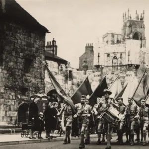 Dutch scouts marching, Exhibition Square, York