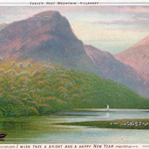 Eagles Nest Mountain, Killarney, on a New Year card