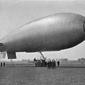 Early British dirigible on the ground