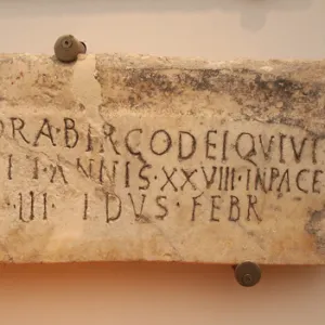 Early Christian. Roman tombstone with Christian iconography