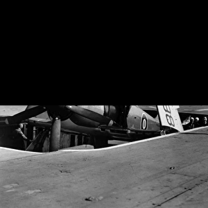 An early Hawker Sea Fury X TF898 during sea trials aboard