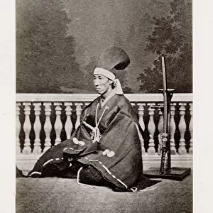 Early Japanese portrait: man in ceremonial robes