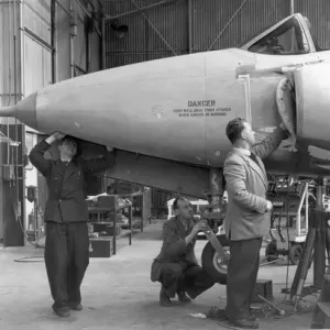 An early Supermarine Swift on the production line An early Supermarine Swift on the production line