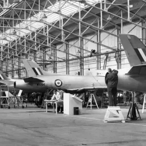 Early Supermarine Swifts on the production line Early Supermarine Swifts on the production line