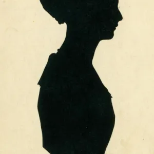 Early Victorian silhouette of a young woman