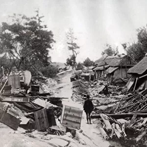 Earthquake damage, Japan, c. 1890 s