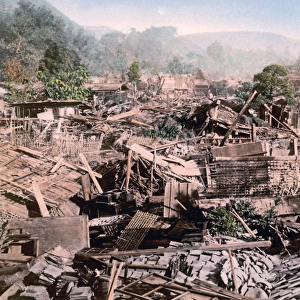 Earthquake damage, Japan, circa 1890s
