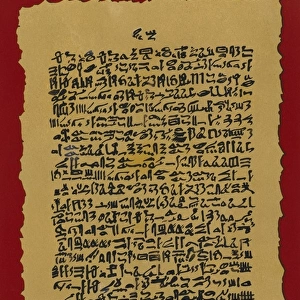 Ebers papyrus. ca. 1500 BC. Ancient Egypt. Amenhotep